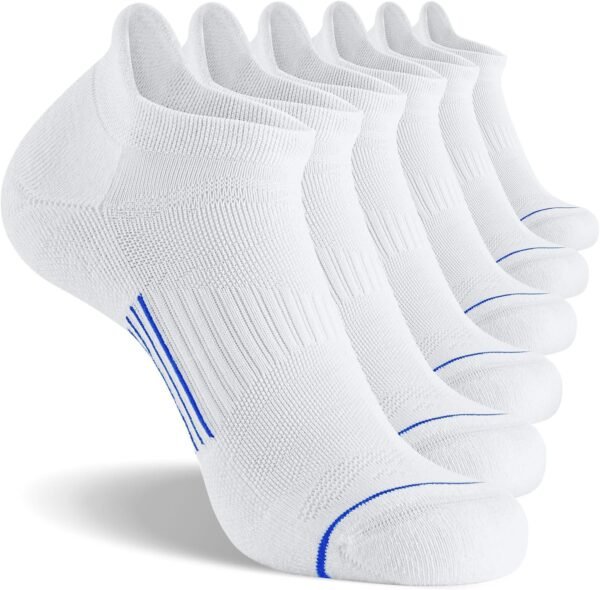 FITRELL Men's 6 Pack Ankle Running Socks Low Cut Cushioned Athletic Sports Socks 7-9/9-12/12-15 - Image 8