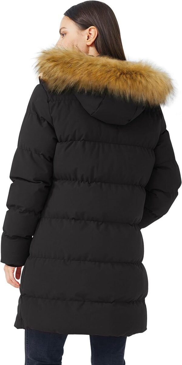 WenVen Women's Winter Thicken Puffer Coat Warm Jacket with Faux Fur Removable Hood - Image 7