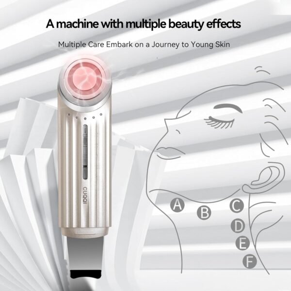 LED Infrared Facial Multi Functional Beauty Instrument, Gold - Image 6