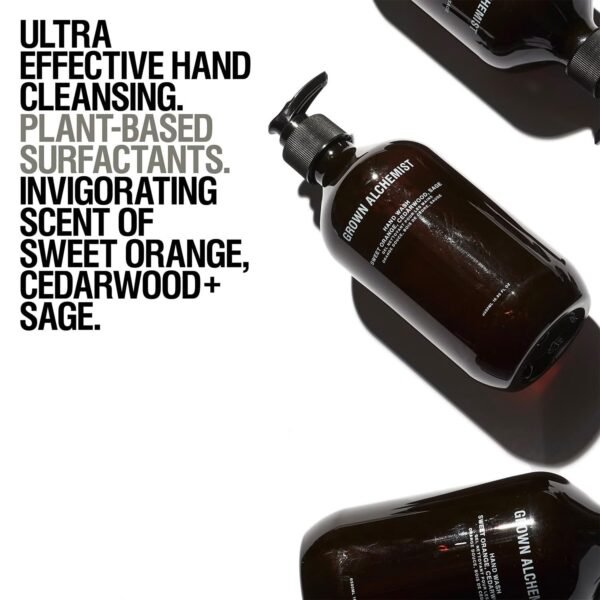 Grown Alchemist Invigorate Hand Wash. Sweet Orange, Cedarwood, Sage. Hydrates and Cleanses Skin, 16.9 Ounce (500mL) - Image 3