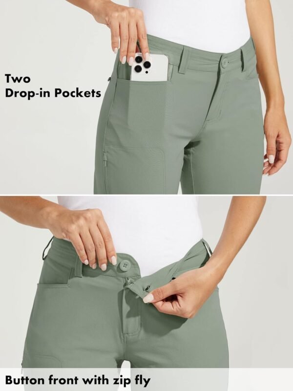 Willit Women's Golf Pants Stretch Hiking Pants Quick Dry Lightweight Outdoor Casual Pants with Pockets Water Resistant - Image 5
