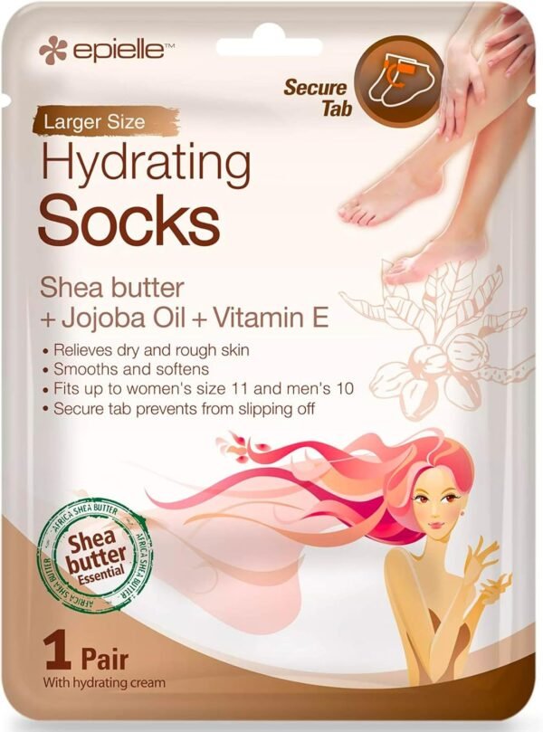 Epielle Hydrating & Moisturizing Gloves & Socks Masks Combo 12pk for Hand and Foot - Dry Hand, Dry Cracked Heel Mothers Day Gifts - Image 5