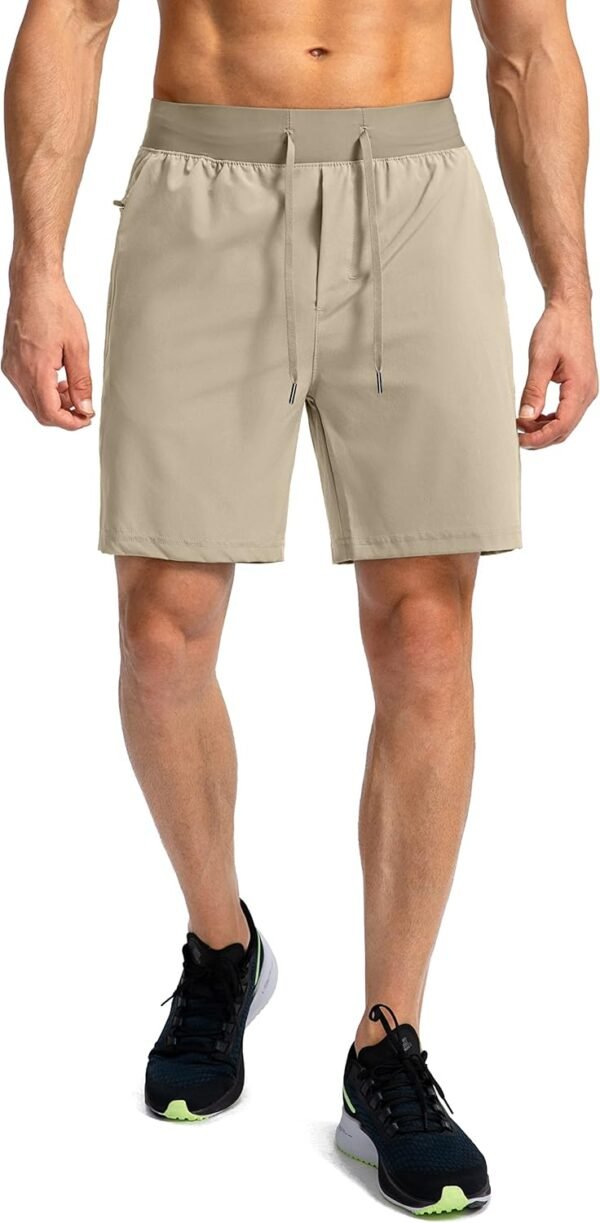 Men's Running Shorts with Zipper Pockets 7"/ 5" Lightweight Quick Dry Basketball Gym Workout Athletic Shorts for Men - Image 2