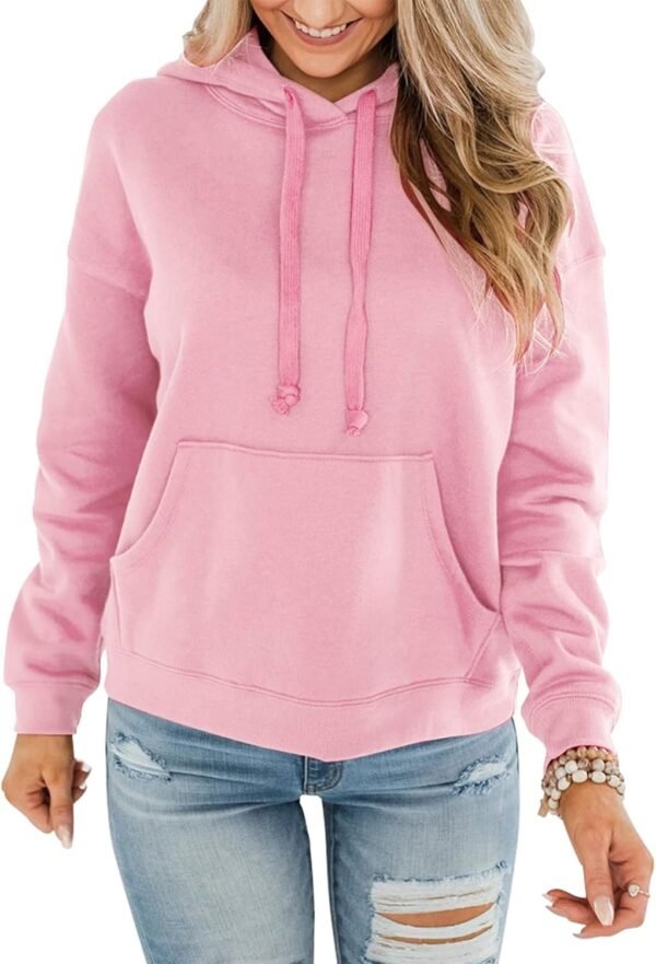 BeadChica Womens Casual Hoodies Crew Neck Long Sleeve Sweatshirts With Pocket Lightweight Pullover Tops