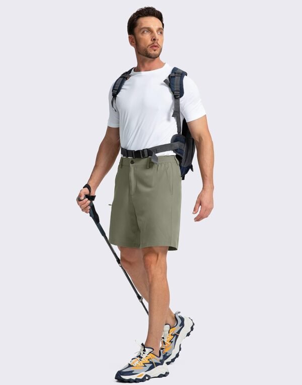 Pinkbomb Men's Golf Shorts with 6 Pockets Stretch Quick Dry Hiking Work Dress Shorts for Men - Image 5