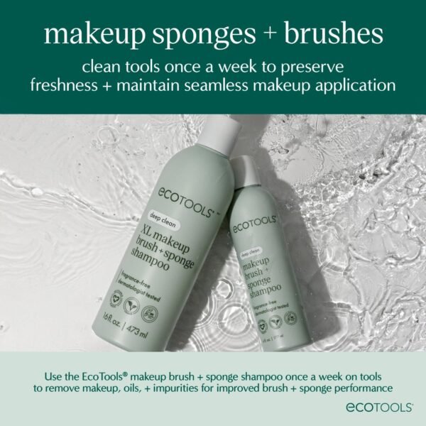 EcoTools Cleanser Shampoo for Makeup Brush/Sponge/Puffs, Remove Makeup & Impurities, Fragrance-Free, No Harsh Chemicals, Vegan & Cruelty-Free, 6 fl.oz./177 ml, 1 Count - Image 11