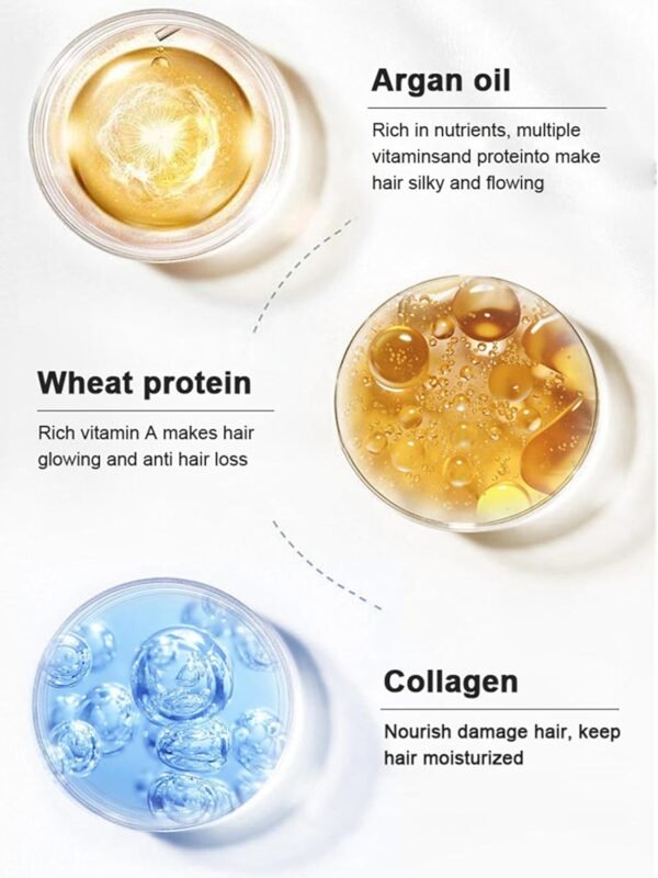 Karseell Collagen Hair Treatment Deep Repair Conditioning Argan Oil Collagen Hair Mask Essence for Dry Damaged Hair All Hair Types 16.90 oz 500ml - Image 3