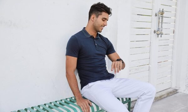KESIHAN Men's Muscle Polo Shirts Shorts Sleeve Casual Slim Fit Workout Business Golf Shirt - Image 5