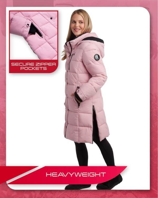 Spyder Women's Long Puffer Jacket - Insulated Full Length Windbreaker Long Down Coat Parka Jacket for Ladies (Sizes: S-XL) - Image 3