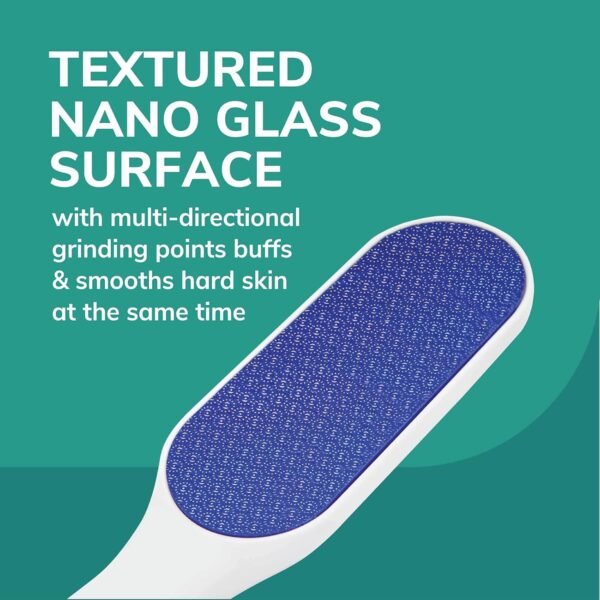 Dr. Scholl's Hard Skin Remover Nano Glass Foot File - Foot Callus Remover, Durable Foot Scrubber, Dead Skin Remover, Hygienic Pedicure Tool, Long Lasting Foot Buffer, Soft Smooth Feet - Image 3