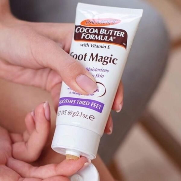 Palmer's Cocoa Butter Formula Foot Magic Moisturizing Foot Cream for Dry, Cracked Heels, Feet Moisturizer with Peppermint Oil & Vitamin E, 2.1 Ounces - Image 3