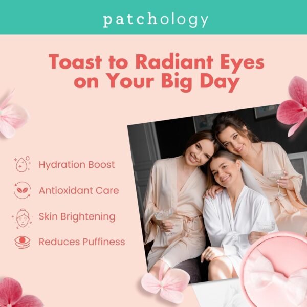 Patchology Serve Chilled Rosé Hydrating Under Eye Patches – Hyaluronic Acid & Antioxidant-Infused Eye Masks to Reduce Dark Circles, Puffiness & Fine Lines - Ideal Skincare Essentials (5 Pairs) - Image 3