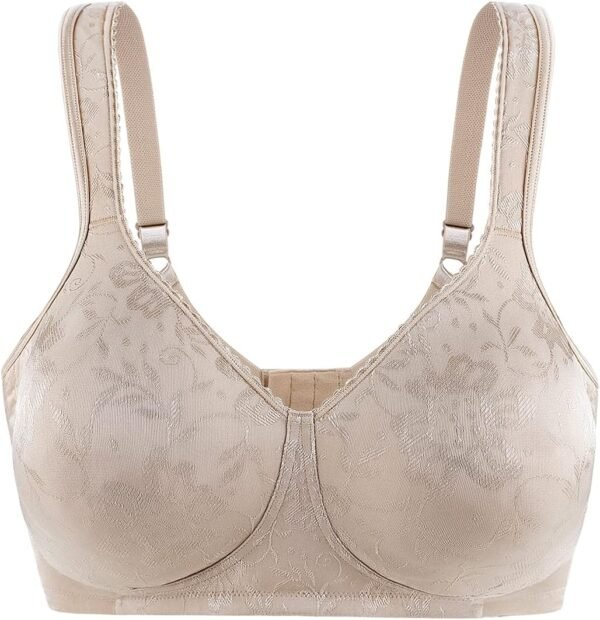 wirarpa Women's Bras Wireless Full Coverage Plus Size Minimizer Non Padded Comfort Soft Bra Multipack - Image 6