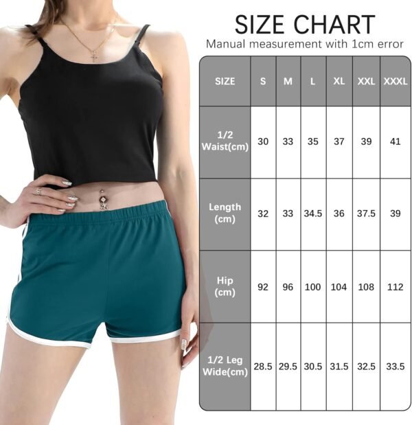 URATOT Cotton Sports Shorts Women Summer Breathable Pants Dolphin Workout Shorts for Yoga Cycling Hiking, Pack of 7 - Image 2