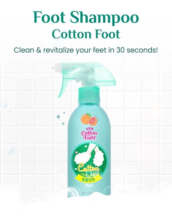 Cotton Foot - Foot Shampoo Soap (Grapefruit, 13fl oz*2, Pack of 2) - Refreshing Cleanse Spray, Deodorizing Foot Care Wash. Foaming Wash, Easy to Use - Image 2