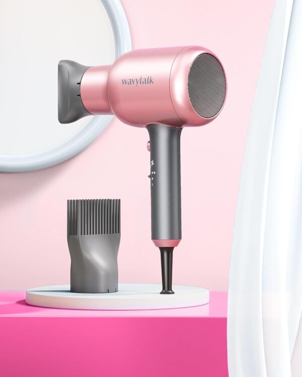 Wavytalk Ionic Hair Dryer Blow Dryer with Diffuser & Comb for Curly Hair Professional 1875W High Power Dryer with Ceramic Technology for Fast Drying as Salon Light and Quiet - Image 6