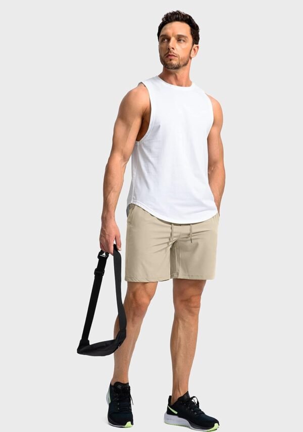 Men's Running Shorts with Zipper Pockets 7"/ 5" Lightweight Quick Dry Basketball Gym Workout Athletic Shorts for Men - Image 6