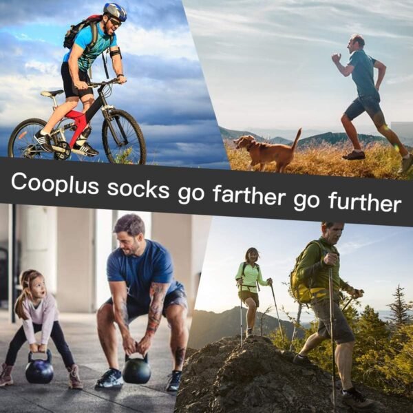 COOPLUS Mens Ankle Socks Athletic Cushioned Breathable Low Cut Tab With Arch Support - 6 Pairs - Image 6