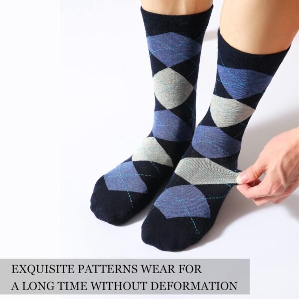 Mens Dress Socks - Colorful Socks for Men - Striped Socks 6 or 12 Pairs - Image 3