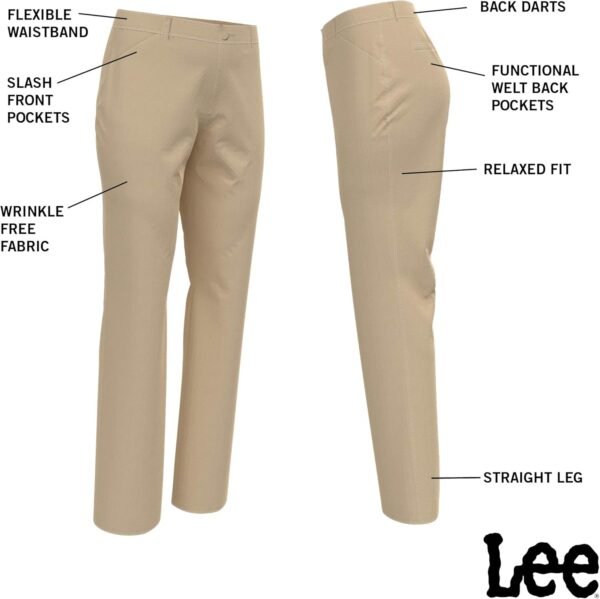Lee Women's Wrinkle Free Relaxed Fit Straight Leg Pant - Image 4
