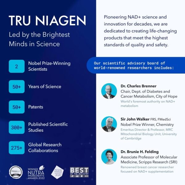 TRU NIAGEN PRO NAD+ Supplement for Anti Aging and Cell Regeneration, 1000 mg Patented Niagen, 30 Servings | Supports Cellular Energy | Nicotinamide Riboside (NR) Daily Supplements for Men and Women - Image 6