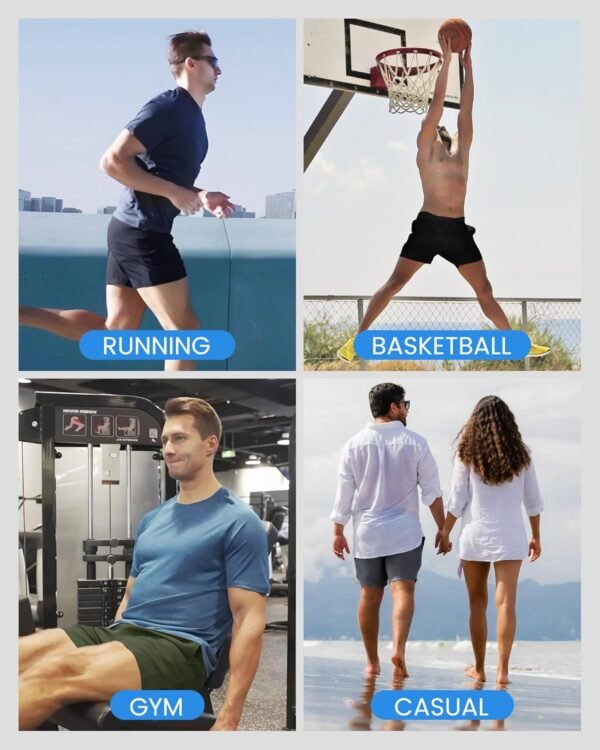 LalaHooK 2 Pack Gym Shorts Men - 5'' Quick Dry Athletic Workout Running Shorts for Casual Basketball with Zipper Pockets - Image 4