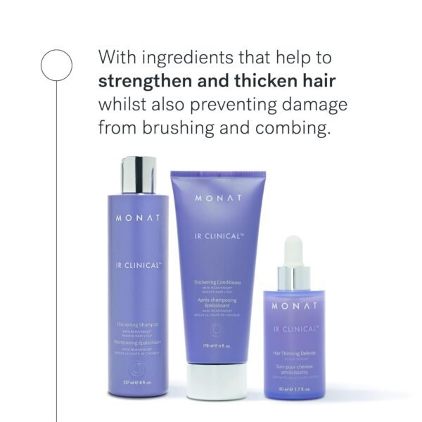 MONAT IR Clinical System – Complete Hair Care Restoration Kit with Thickening Shampoo, Conditioner & Thinning Defense Serum – Strengthens, Protects, & Revives Hair for Thicker, Fuller-Looking Results - Image 6