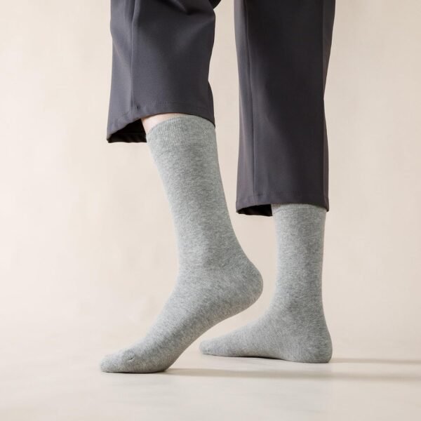 J-BOX Men's Cotton Dress Socks, Athletic Crew Socks for Men, Classic Plain Colors, 3-6-8 Pairs - Image 5