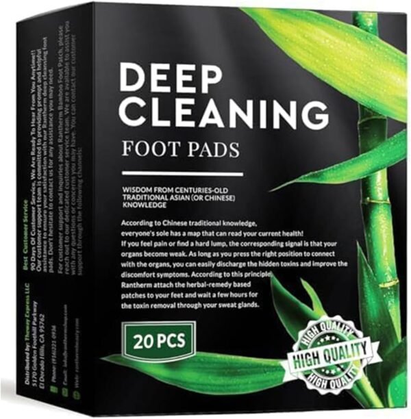 Foot Paches, Premium Deep Cleansing Foot Pads, Bamboo Foot Paches, Ginger Foot Pads for Promoting Sleeping, Relieving Fatigue and Relaxing Muscles & Tendons and Eliminate Moisture 20 Packs