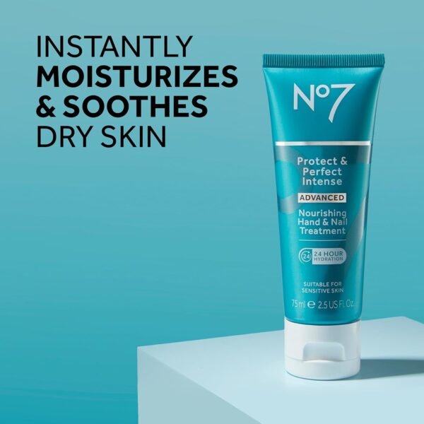 No7 Protect & Perfect Intense Advanced Nourishing Hand and Nail Cream - Anti Aging Hand Cream with Vitamin B5 - Contains Matrixyl 3000+ Collagen Peptide Anti Wrinkle Technology (75 ml) - Image 2