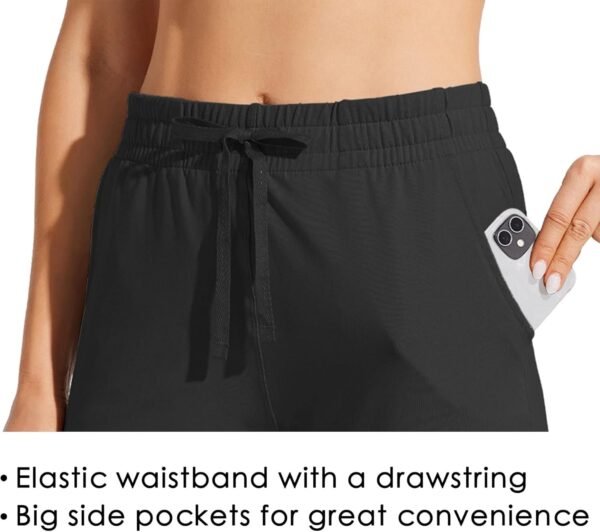 Willit Women's Cotton Sweatpants Open Bottom Yoga Sports Pants Straight Leg Lounge Athletic Pants with Pockets - Image 4