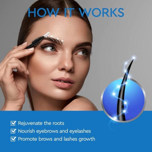 Eyebrow Growth Serum - Natural Eyebrow Serum and Enhancer for Thicker Brows and Grow Bows Faster, Longer, Fuller - 5mL - Image 4