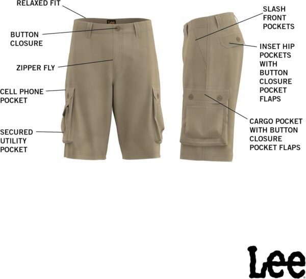 Lee Men's Dungarees New Belted Wyoming Cargo Short - Image 5