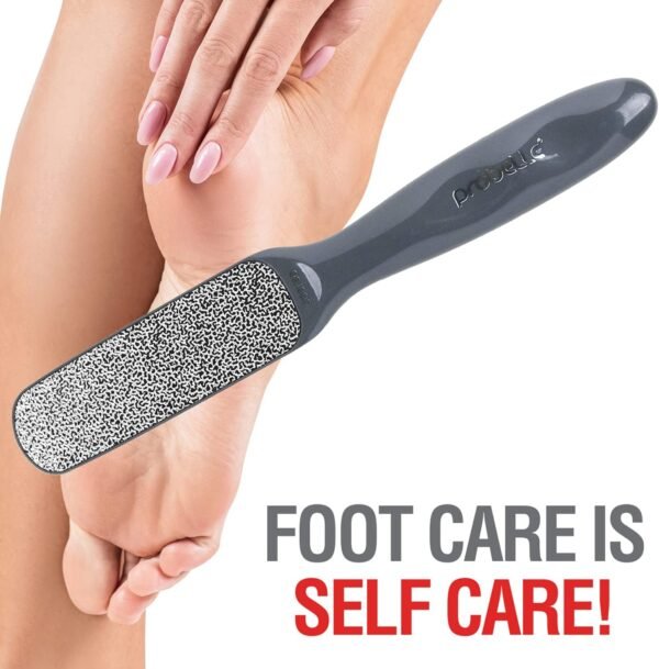 Probelle Double Sided Multidirectional Nickel Foot File Callus Remover - Immediately Reduces calluses and Corns to Powder for Instant Results, Safe Tool (Dark Grey) - Image 5