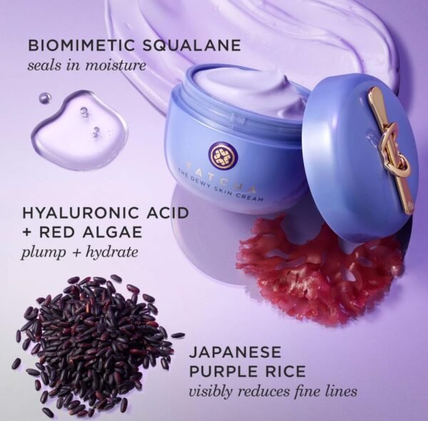 TATCHA The Dewy Skin Cream | Rich Face Cream to Hydrate, Plump and Protect Dry and Combo Skin, 50 ml | 1.7 oz - Image 6