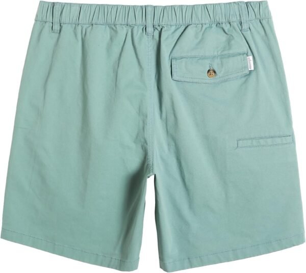 maamgic Men's Classic-fit 7" Cotton Casual Shorts Elastic Waistband with Multi-Pocket Daily Wear Walking Summer Outfit - Image 2