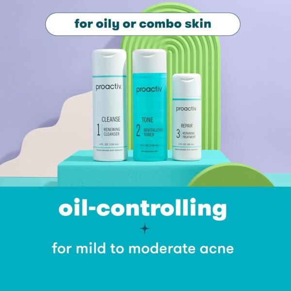 Proactiv 3 Step Acne Treatment - Benzoyl Peroxide Face Wash, Repairing Acne Spot Treatment for Face And Body, Exfoliating Toner - 60 Day Complete Acne Skin Care Kit - Image 6