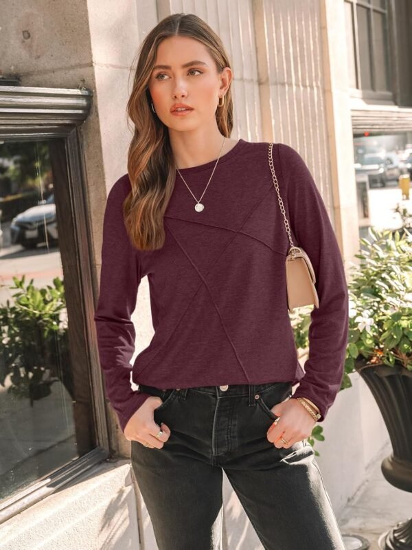 AUTOMET Long Sleeve Shirts for Women Basic Business Casual Tops Work Clothes 2025 Fall Fashion Outfits - Image 2