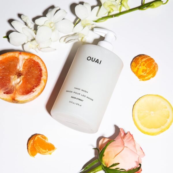 OUAI Hand Wash - Liquid Hand Soap with Jojoba, Avocado, & Rose Hip Oil for Replenished Skin - Gentle Exfoliating Bathroom + Kitchen Hand Soap (16 Fl Oz) - Image 7