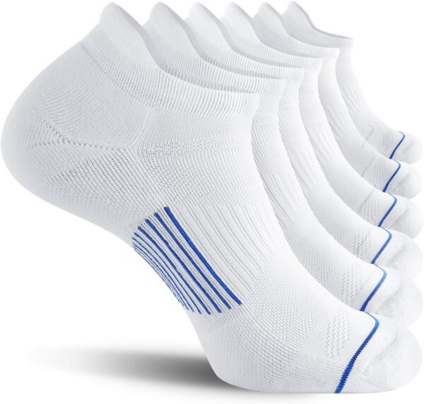 FITRELL Men's 6 Pack Ankle Running Socks Low Cut Cushioned Athletic Sports Socks 7-9/9-12/12-15 - Image 9