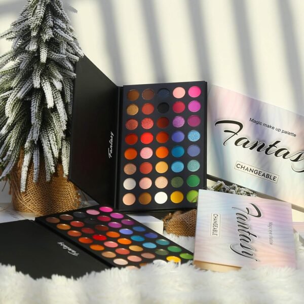 Highly Pigmented Eye Makeup Palette, Matte Shimmer Metallic Eyeshadow Pallet Long Lasting Blendable Natural Colors Make Up Eye Shadows Cosmetics Gift Kit - Image 6