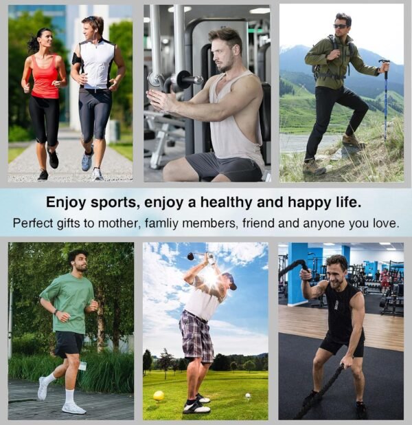 Men's Athletic Cushioned Ankle Socks Comfort Wicking Anti-Blister Running Sock 5 Pairs - Image 7