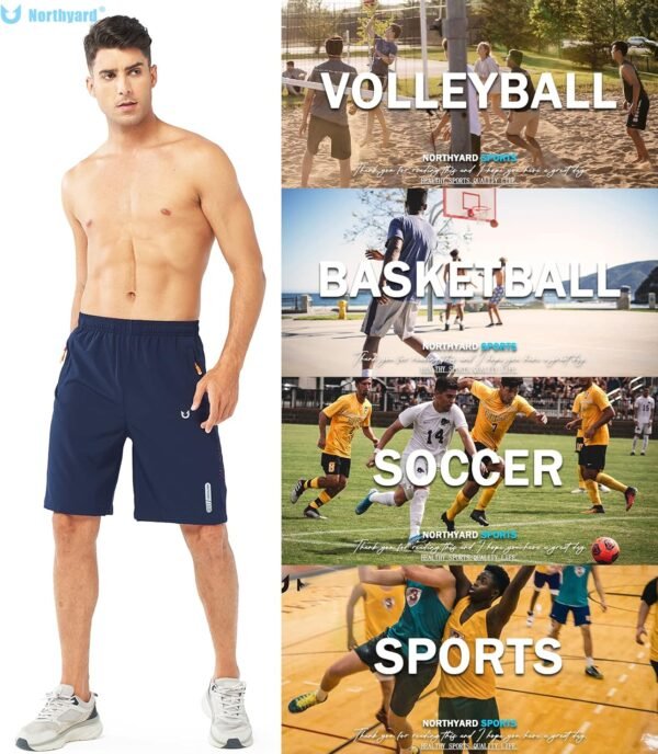 NORTHYARD Men's Athletic Running Shorts Quick Dry Workout Shorts 7"/ 5"/ 9" Lightweight Sports Gym Basketball Shorts Hiking - Image 5