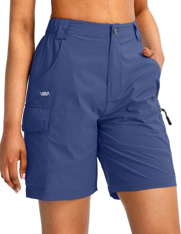 Viodia Women's 7" Hiking Cargo Shorts with Pockets Quick Dry Lightweight Shorts for Women Golf Casual Summer Shorts - Image 2