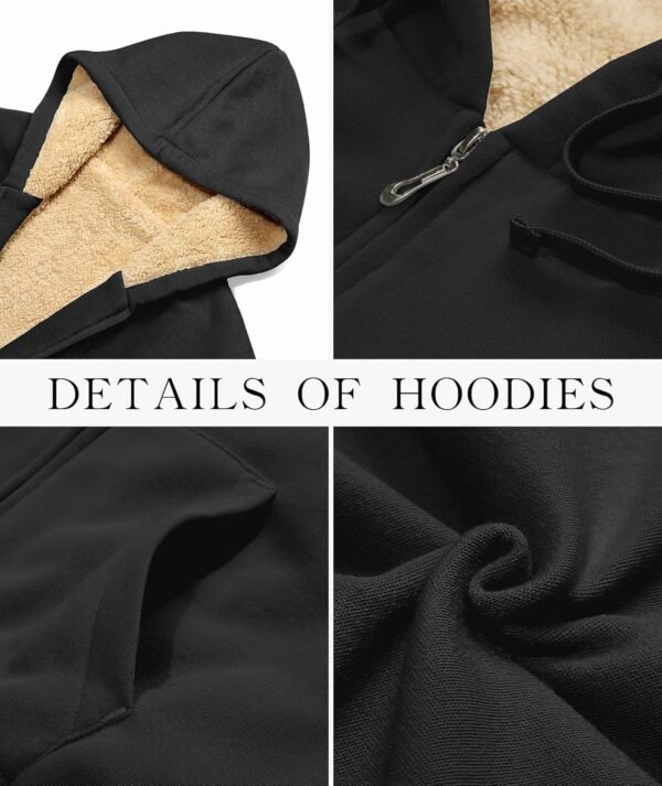 SWISSWELL Hoodies for Women Winter Fleece Sweatshirt - Full Zip Up Thick Sherpa Lined Hooded Jacket - Image 5