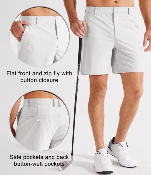 Libin Golf Shorts Men Dress Shorts Casual Work Flat Front Shorts 7" 9" Stretch Lightweight - Image 3