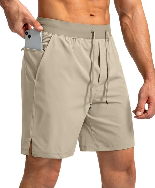 Men's Running Shorts with Zipper Pockets 7"/ 5" Lightweight Quick Dry Basketball Gym Workout Athletic Shorts for Men