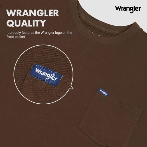 Wrangler Big and Tall Heavyweight Long Sleeve Pocket T-Shirt for Men - Image 4