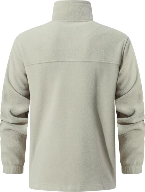 Men's Soft Polar Fleece Jacket with Pockets Lightweight Outdoor Recreation Full Zip Coat - Image 3
