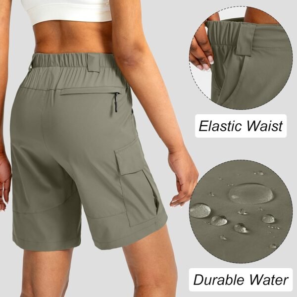 Viodia Women's 7" Hiking Cargo Shorts with Pockets Quick Dry Lightweight Shorts for Women Golf Casual Summer Shorts - Image 3